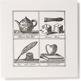 Square Miscellany Greeting Card, China Teapot