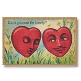 Embossed Nostalgic Postcard, Lonely Hearts