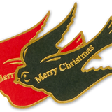 Small Birds "Merry Christmas" Decorative Stickers