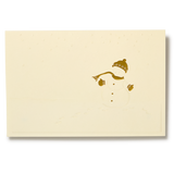 Snowman Gold Foiled and Engraved Greeting Card