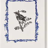 Letterpress Bird Greeting Card