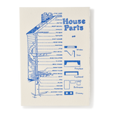 Letterpress Nature House Parts Greeting Card