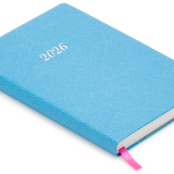 Pocket Leatherette PVC A6 Weekly Diary, Blue