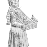 Girl with Basket Tin Ornament