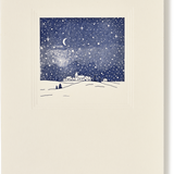 Village at Night Greeting Card