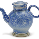 Steve Harrison Large Teapot - 1993 Blue Salt-glaze
