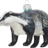 Badger Glass Ornament