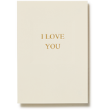 "I Love You" Gold Engraved Greeting Card