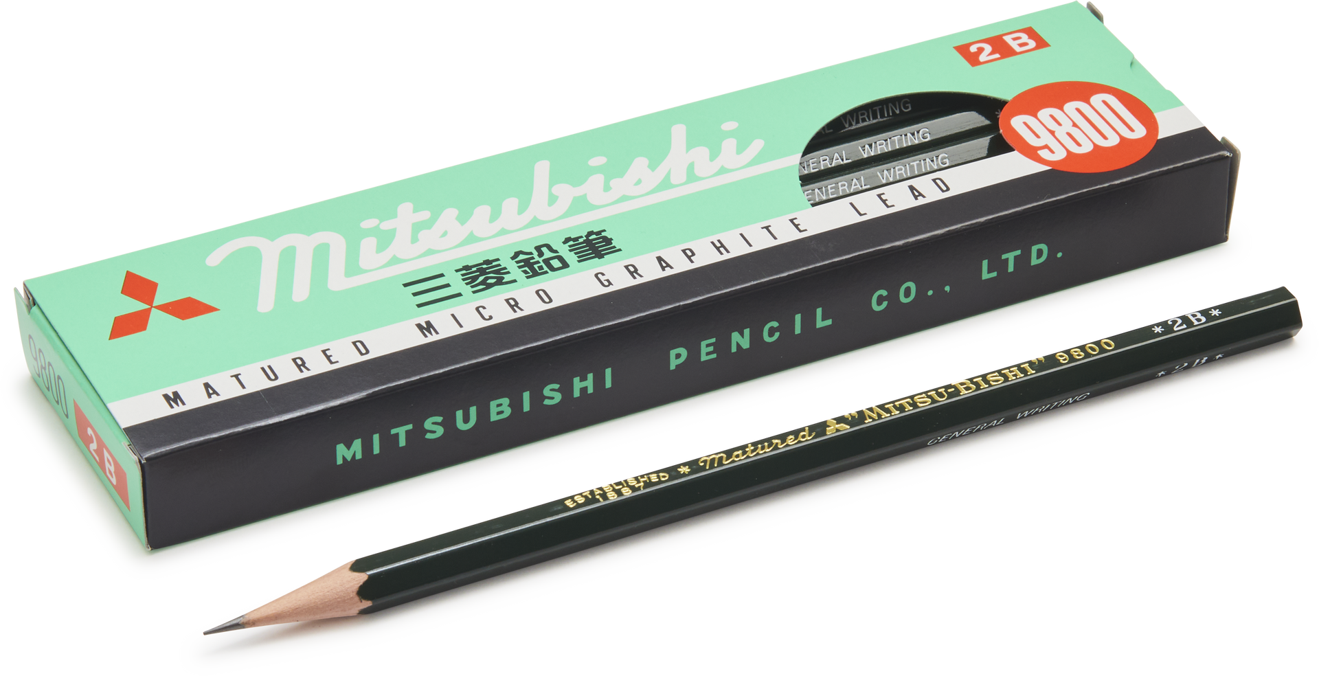 2B Mitsubishi 9800 Pencils, box of 12 – Choosing Keeping