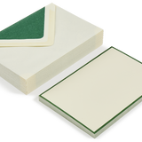 25 Cards & Envelopes - Letter Writing Set Cream/Green