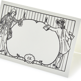 18th Century Gentlemen Letterpress Place Cards, Pack of 10