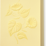 Embossed Yellow Morning Glory Greeting Card