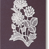 Starched Lace Hanging Ornament, Clover