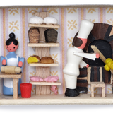 Wooden Miniature Matchbox Diorama, Bakery