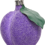 Frosted Plum Glass Ornament