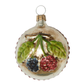 Blackberry and Strawberry Glass Ornament