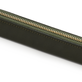 Green Leather Slim Pen Case