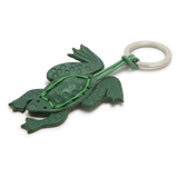 Italian Leather Keyring, Frog