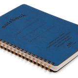 Life Spiral Bound A5 Grid Notebook with Pocket, Blue