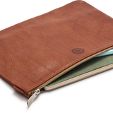 Tan Leather A5 Document and Passport Case