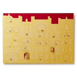 Advent Calendar Card, Gold and Red Façade