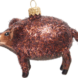 Wild Boar Glass Ornament