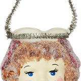 Girl Face Lantern Glass Ornament