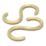 Brass Futagami S Hooks, Pack of 2