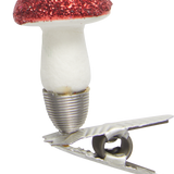 Papier-mâché Mini Glitter Mushroom on Clip
