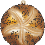Poppy Seed Roll Glass Ornament