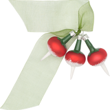 Radishes Glass Ornament
