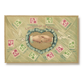 Choosing Keeping Embossed Nostalgic Postcard, Stamp