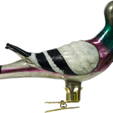 Pigeon with Berries Glass Ornament