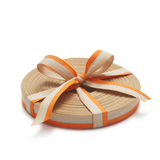 Premium Quality Cotton Ribbon, Orange, 25m roll