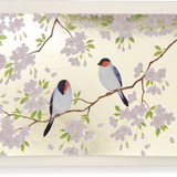 Silver Foil Bird Pair Greeting Card