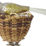 Yellow Bird on a Clip Glass Ornament