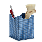 Scanlon Apparati Pen Pot, Blue Tartan