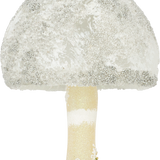 White Mushroom Glass Ornament