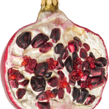 Half Beaded Pomegranate Glass Ornament
