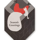 Santa Down the Chimney Pop-up Greeting Card