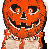 Jack-o'-lantern Die Cut Paper Fortune Wheel Game
