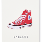 Japanese Embroidered Patch Greeting Card, Sneaker