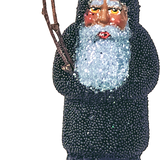 Miniature Black Beaded Krampus Figurine