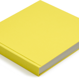Square Japanese Cloth Bound Sketchbook, Yellow