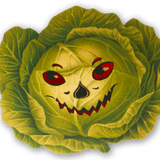 Spooky Cabbage Holographic Stickers