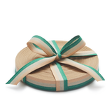 Premium Quality Cotton Ribbon,  Green, 25m roll