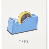 Japanese Embroidered Patch Greeting Card, Tape Dispenser