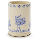 Spongeware Small Ceramic Pen Pot, Lady in the Bath