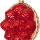 Strawberry Tartlet Glass Ornament