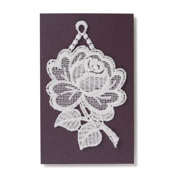 Starched Lace Hanging Ornament, Rose